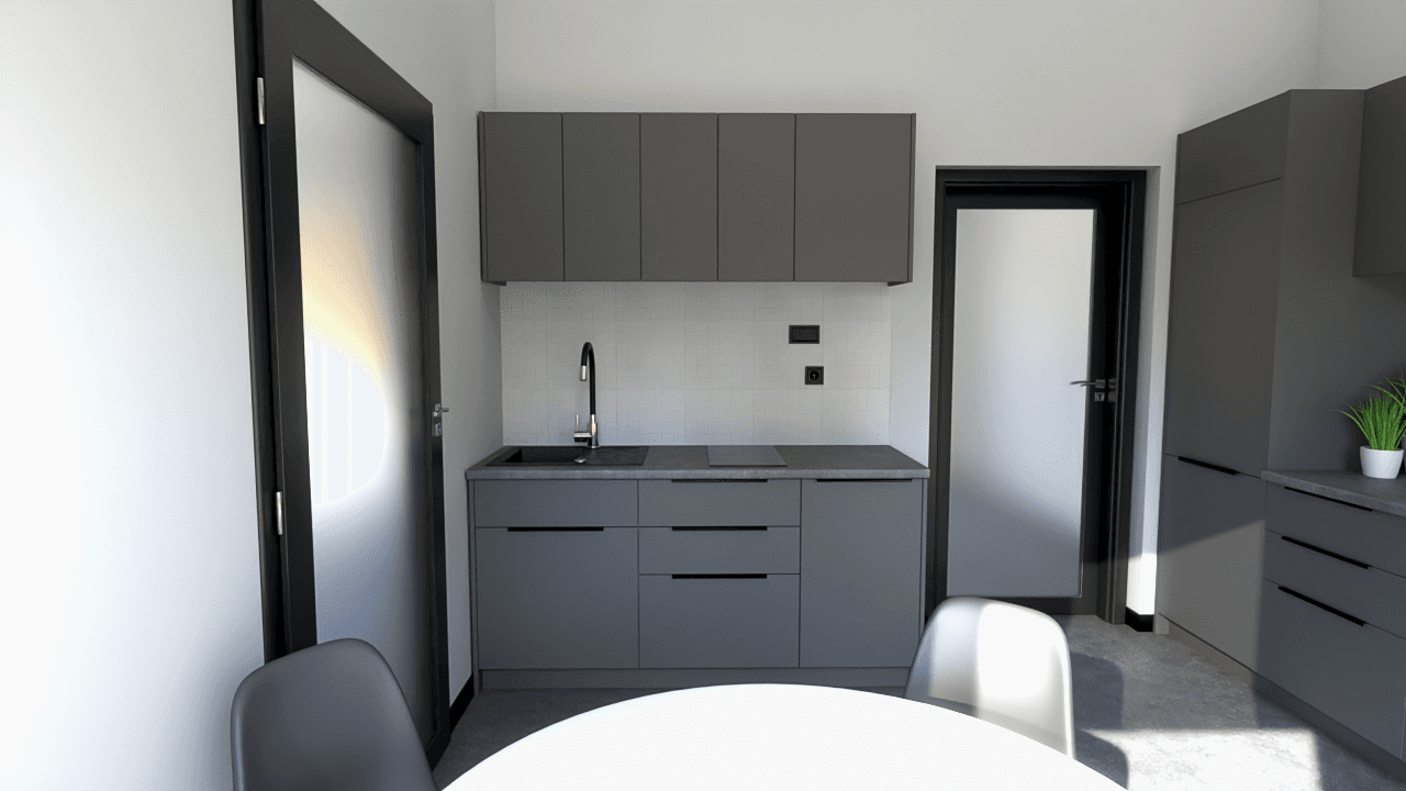 Minimalistyczna Kuchnia w Graficie - zdjęcie 3