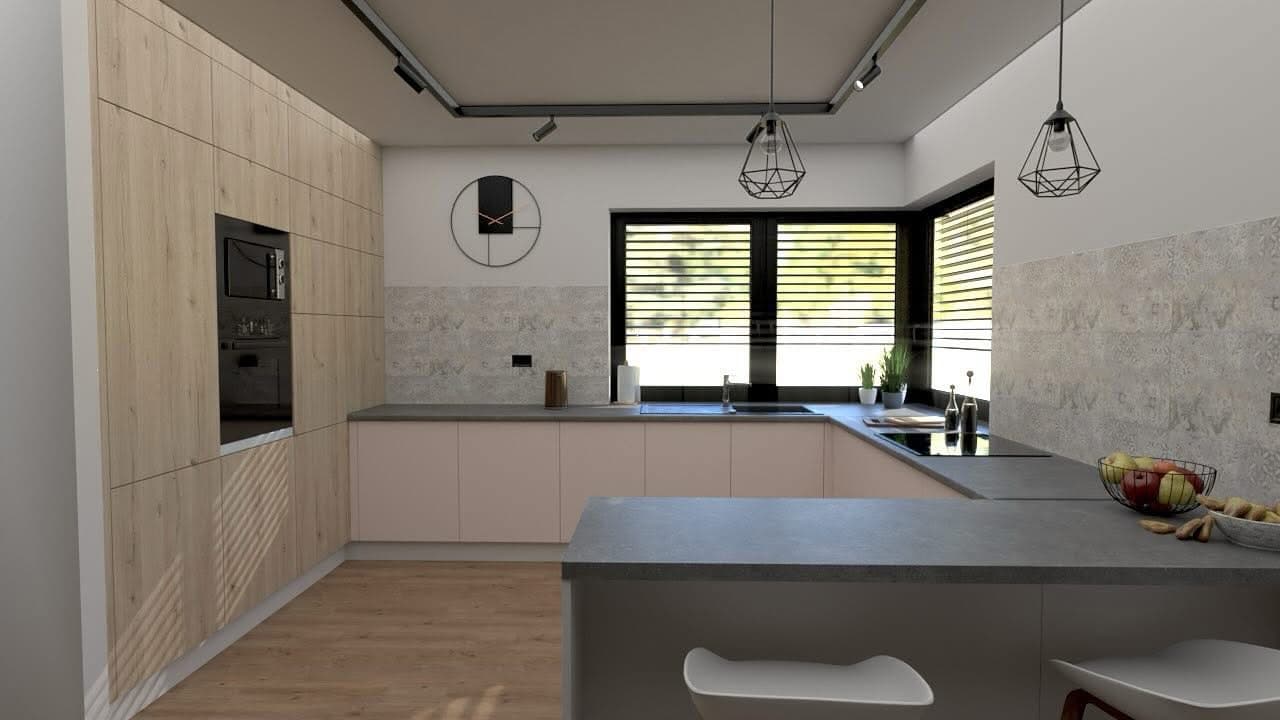 Kuchnia w Ciepłych Tonach